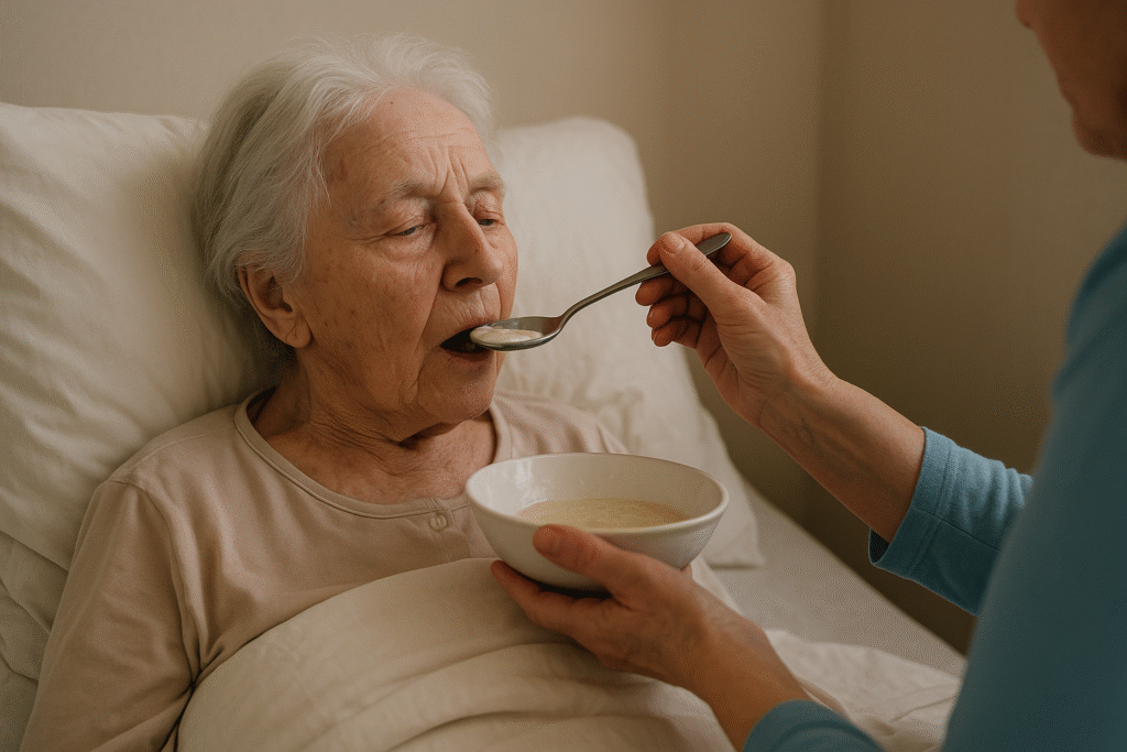 persona anziana nutrita