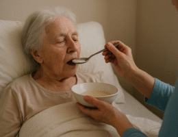 persona anziana nutrita