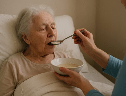 persona anziana nutrita